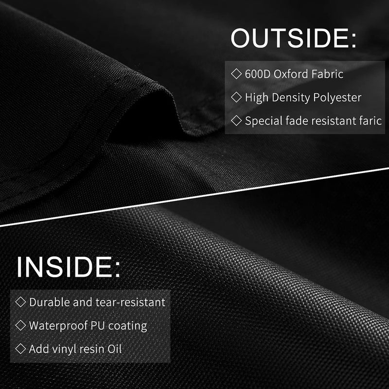 JIESUO Grill Cover for Weber Q Series, BBQ Cover for Weber Q1200, Q1000 and Q100 Series Portable Grill Accessories - Image 4
